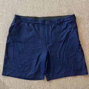 Reebok shorts blue black plaid